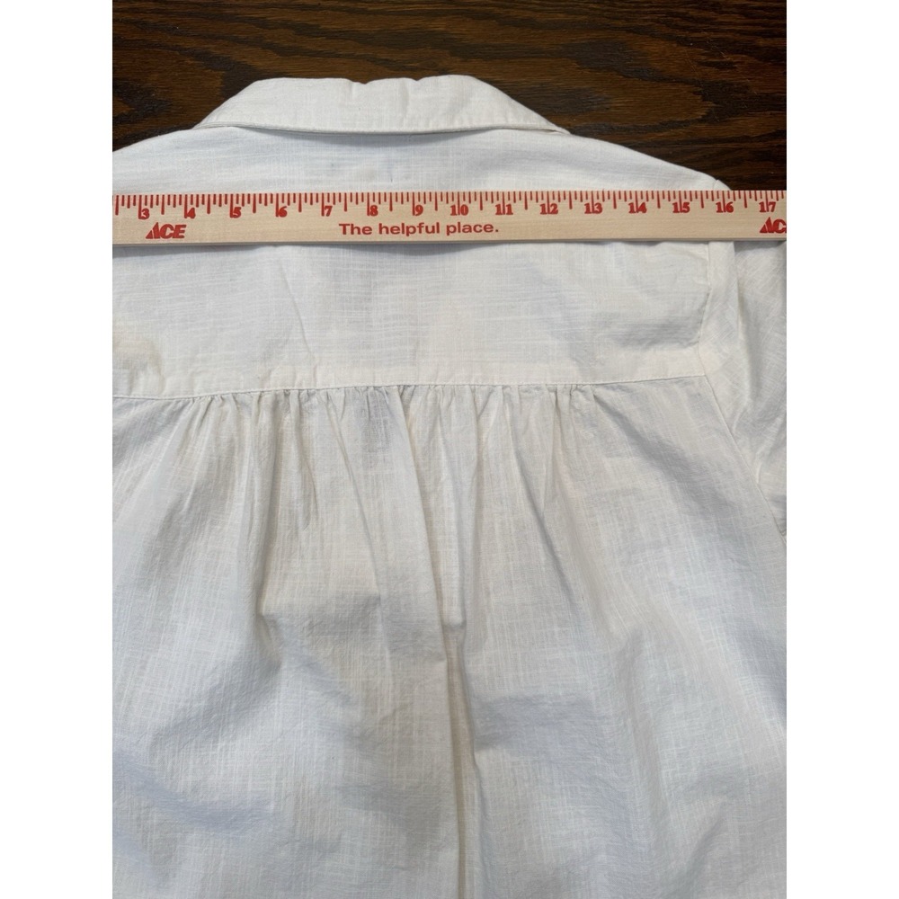 Falls Creek Women's Sz S Linen Blend Popover Top Lagenlook Boho NWOT Ivory - Picture 8 of 16